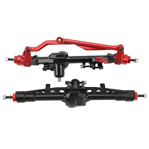 DMLENGOIN RC -Auto vorne Hinterachse Aluminiumlegierung vollständig kompatible gerade Achse für Waraith RR10 90048 1/10 RC -Auto (Black Red) von DMLENGOIN