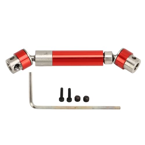 DMLENGOIN RC-Autoantriebswelle Metallgetriebe Ersatzkletterwagen 50-63 mm RC Middle Drive Welle (Rot) von DMLENGOIN