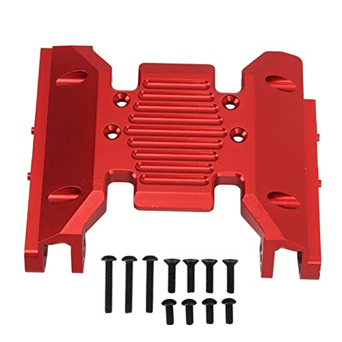 DMLENGOIN RC -Autogetriebe Platte Schwarz Anodierter Aluminiumlegierung Einfacher austauschbarer SCX6 1/6 RC -Zubehör (Red) von DMLENGOIN