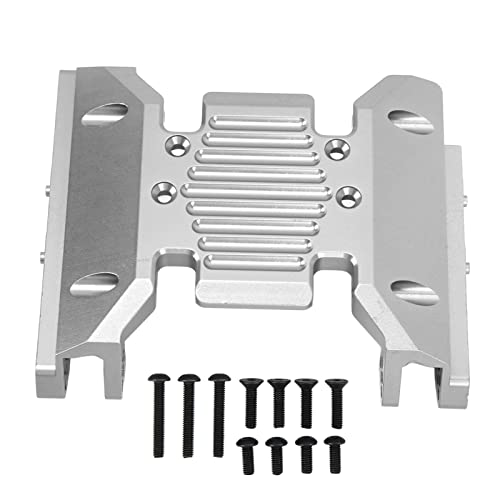 DMLENGOIN RC -Autogetriebe Platte Schwarz Anodierter Aluminiumlegierung Einfacher austauschbarer SCX6 1/6 RC -Zubehör (Silver) von DMLENGOIN