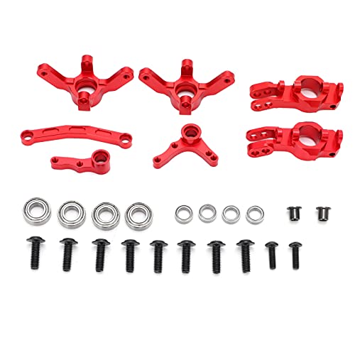 DMLENGOIN RC Block C Hub Carrier Lenkung CHub Carrier Lager 1/10 RC für XTE/XBE/Short/Course/Truck Aluminium Legierung (Rot) von DMLENGOIN