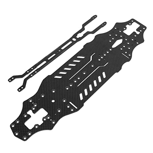 DMLENGOIN RC Car Bottom Chassis Plate CNC Carbonfaser hohe Flexibilität Drifting Racing Xpress XQ2S 1:10 RC RV (Black) von DMLENGOIN