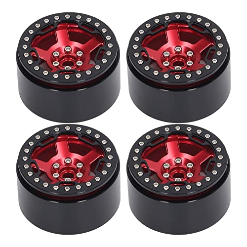DMLENGOIN RC Car Wheel Hub Aluminiumlegierung 12mm Sechskantantrieb Metall 26mmThickness für 1/10 Crawler Car 4 SCX10 (Rot) von DMLENGOIN