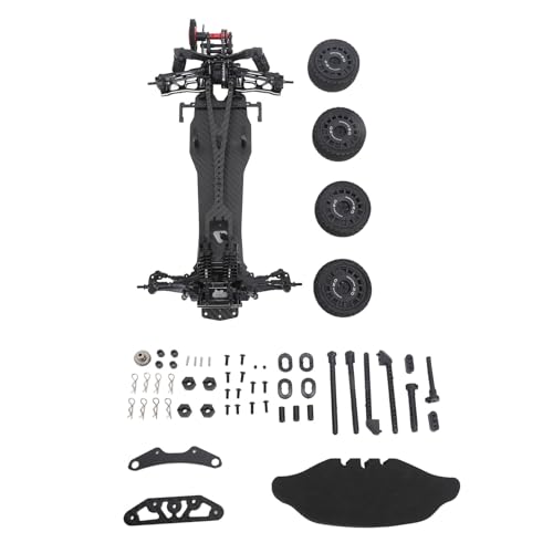 DMLENGOIN RC Carbonfaser -Rahmen -Kit 265 mm Radstand 1/10 Flachsportwagen 1/10 Skala RC -Auto Ersatzteile Schwarz von DMLENGOIN