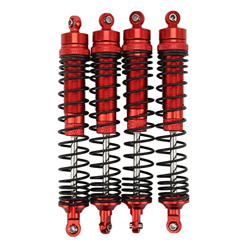 DMLENGOIN RC Front Heck -Stoßdämpfer Aluminiumlegierung RC Dämpfer Set Losi 1/8 für RC -Autos anwendbar (Rot) von DMLENGOIN
