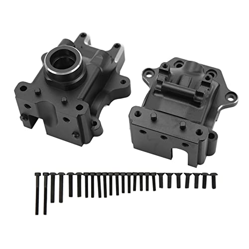 DMLENGOIN RC Getriebe Gehäuse Set Aluminiumlegierung Universal Getriebekoffer Sledg 1/8 4WD (Schwarz) von DMLENGOIN