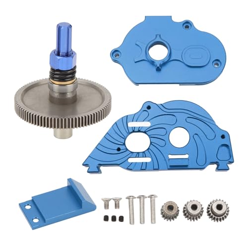 DMLENGOIN RC -Getriebeabdeckung Aluminiumlegierung Getriebekastengehäuse mit reibungsloser und einfacher Installation für arrma senton Granite Typhon 1/10 RC Auto (Dunkelblau) von DMLENGOIN