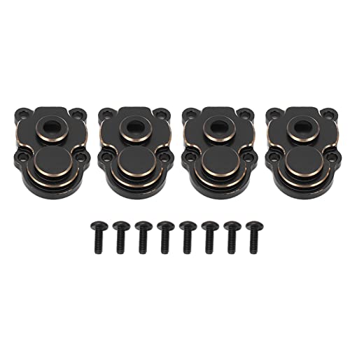 DMLENGOIN RC Knuckle Cover Messing Hochfestigkeit RC Achsgetriebe für FMS 1/24 FCX24 RC Crawler (Schwarz) von DMLENGOIN