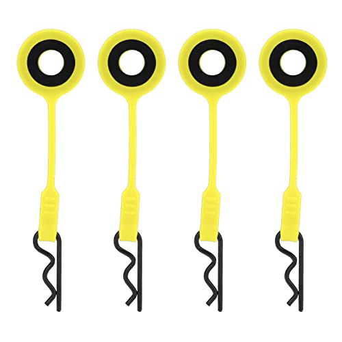 DMLENGOIN RC -Körperklammern Stifte Silikon Eisenauto -Schale Fixe Clips Universal 1/10 Modellauto (Amarillo) von DMLENGOIN