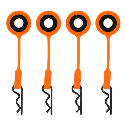 DMLENGOIN RC -Körperklammern Stifte Silikon Eisenauto -Schale Fixe Clips Universal 1/10 Modellauto (Naranja) von DMLENGOIN