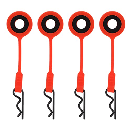 DMLENGOIN RC -Körperklammern Stifte Silikon Eisenauto -Schale Fixe Clips Universal 1/10 Modellauto (Rojo) von DMLENGOIN