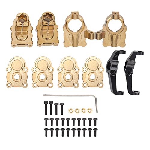 DMLENGOIN RC -Lenkbecher -Upgrade -Set Kupfer Genauige Hinterachse Hülle Deckabdeckungsabdeckung RC -Autokabelle Kletterwagen (Gold) von DMLENGOIN