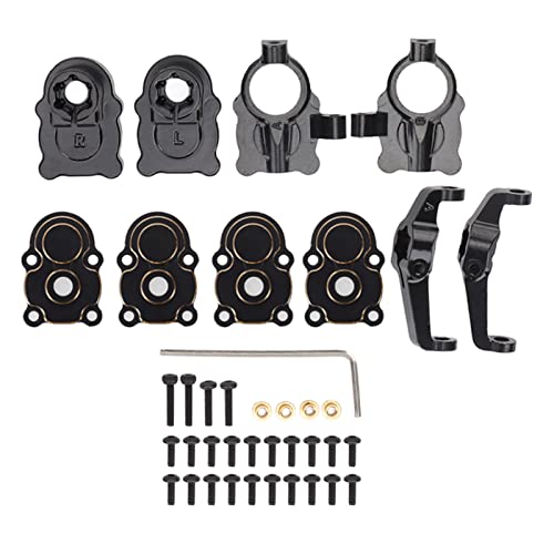 DMLENGOIN RC -Lenkbecher -Upgrade -Set Kupfer Genauige Hinterachse Hülle Deckabdeckungsabdeckung RC -Autokabelle Kletterwagen (Schwarz) von DMLENGOIN