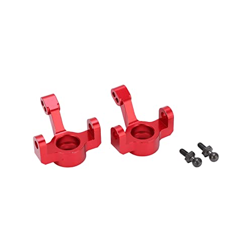 DMLENGOIN RC Metal Lenering Cup Aluminiumlegierung Leichter Einfachinstallation Lenkarm Hub Hub-Träger für Latrax Teton 76054-1 1/18 RC-Auto (Rot) von DMLENGOIN