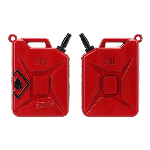 DMLENGOIN RC Metall Mini Fuel Tanks Öltank für axiale SCX10 90046 Klettern Car Red Zink Legierungspaket von 2 von DMLENGOIN
