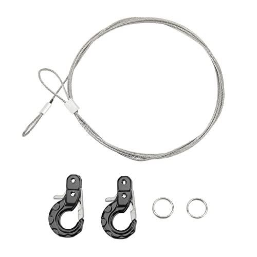 DMLENGOIN RC Metallanhänger Haken Leichter kompakter RC -Kettenhaken für SCX10 D90 4 Metallkletterschlepphaken (Black) von DMLENGOIN