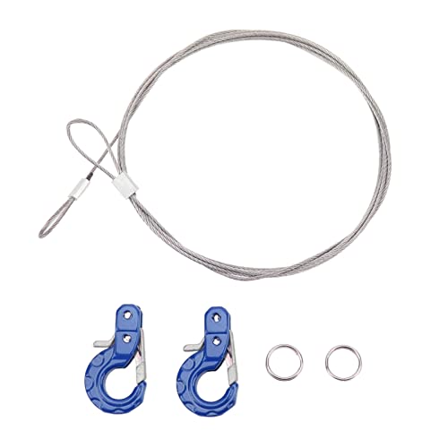 DMLENGOIN RC Metallanhänger Haken Leichter kompakter RC -Kettenhaken für SCX10 D90 4 Metallkletterschlepphaken (Blue) von DMLENGOIN