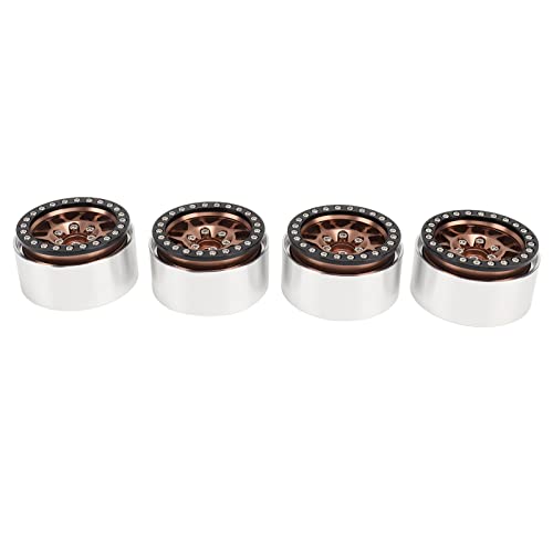DMLENGOIN RC Rad Felgen 1,9 Zoll Legierung CNC -Bearbeitungs -Beadlock -Hub für axiale SCX10 90046 Redcat MST (Copper) von DMLENGOIN