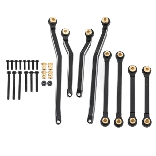 DMLENGOIN RC Radbasis Link -Stange Kupfer Aluminium -Legierung Chassis Link Pull -Stange für Hobbyplus 1/18 4WD CP18P RC -Autos (Schwarz) von DMLENGOIN