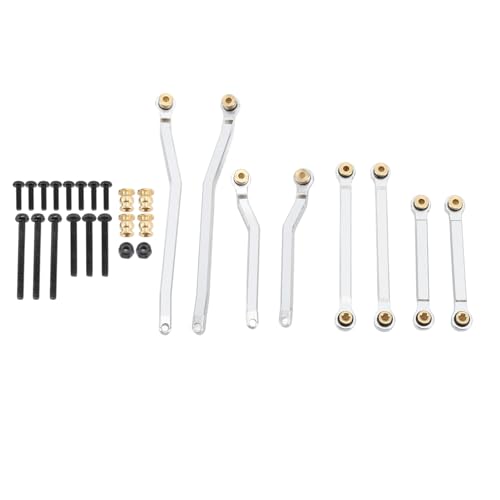 DMLENGOIN RC Radbasis Link -Stange Kupfer Aluminium -Legierung Chassis Link Pull -Stange für Hobbyplus 1/18 4WD CP18P RC -Autos (Silber) von DMLENGOIN