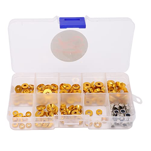 DMLENGOIN RC -Schraubenscheiben -Kit Aluminiumlegierung CNC -Bearbeitung für 1/10 1/8 RC -Auto anodiert (Gold) von DMLENGOIN
