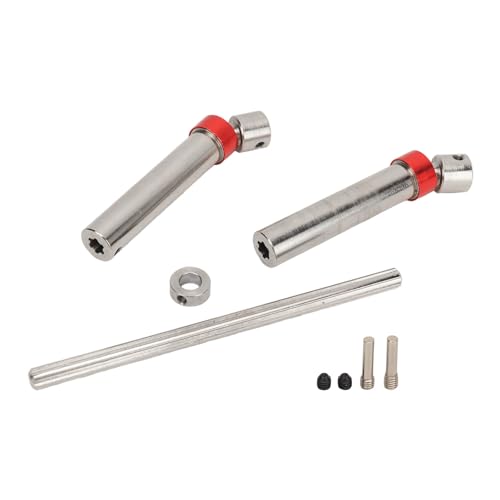 DMLENGOIN RC Stahlantriebswelle Langlebige Leistung Effiziente Leistungsübertragung kompatibler axial SCX10 90046 CC01 1/10 RC -Auto -Crawler (Silber) von DMLENGOIN