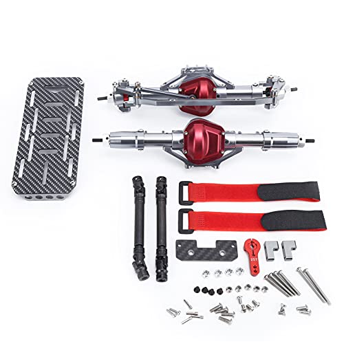 DMLENGOIN RC -Teile Aluminium -Legierung Spline Antriebswelle Batterieplatte für SCX10 90046 90047 1/10 RC -Autozubehör von DMLENGOIN