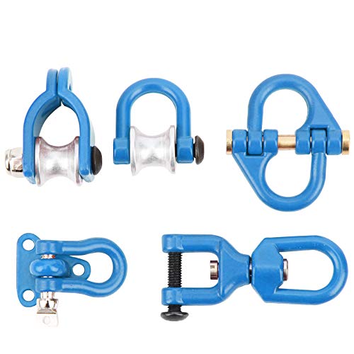 DMLENGOIN RC Tow Haken Metall Simulationsanhänger Schleppknuckle -Dekoration Werkzeug 1/10 RC -Auto für axiale SCX10 D90 (Blau) von DMLENGOIN