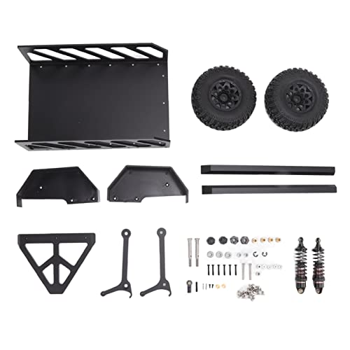 DMLENGOIN RC Trailer Professionelle Aluminiumlegierung Simulation DIY Modifizierte Trail Car Toy D90 SCX10 1/10 RC -Auto Schwarz von DMLENGOIN