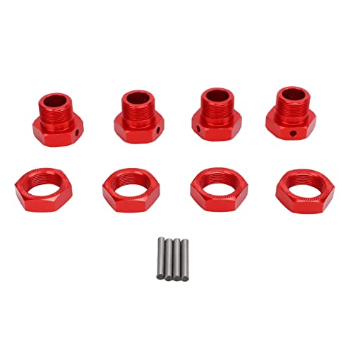 DMLENGOIN RC Wheel Hex Hub Adapter Aluminiumlegierung CNC CNC bearbeitet 24 mm helle Farbe 4 Teile für arrma 1/5 Serie (Rot) von DMLENGOIN