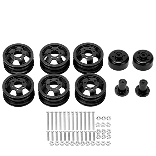 DMLENGOIN RC Wheel Hub Aluminiumlegierung hoher Genauigkeitswiderstand RC Autorad Nabe für WPL C14 24 34 44 B14 24 16 36 (Schwarz) von DMLENGOIN