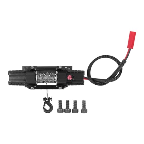 DMLENGOIN RC Winch Aluminiumlegierung Elektromotor Simuliertes Winde leistungsstark axiale SCX10 D90 1/10 RC -Auto (Black) von DMLENGOIN