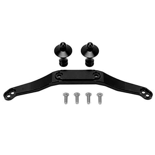 DMLENGOIN RC vordere Heckschale Post Universal Aluminiumlegierung Ersatz RC vordere hintere Körperhalterung Stabiles Fahren für Schrägstriche 4x4 Huanqi 727 1/10 RC -Autokartonzubehör (Schwarz) von DMLENGOIN