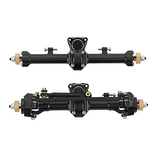 DMLENGOIN RC vordere Hinterachklemme Robus Aluminium -Legierung SCX24 AXI90081 AXI00001 AXI00002 1/24 RC CAR (Black) von DMLENGOIN