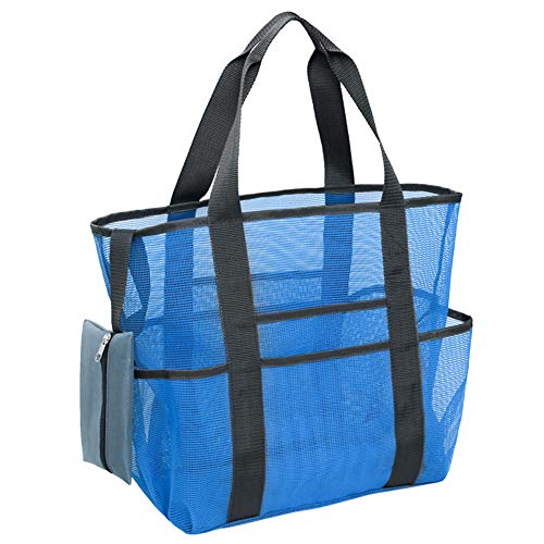 DMLENGOIN Sandbeach Hot Spring Mesh Net Make -up Storage Bag für Urlaub Blaue Farbe mit Griff DMLENGOIN Sandbeach Hot Spring Mesh Net Make -up Storage Bag für Urlaub Blaue Farbe mit Griff von DMLENGOIN