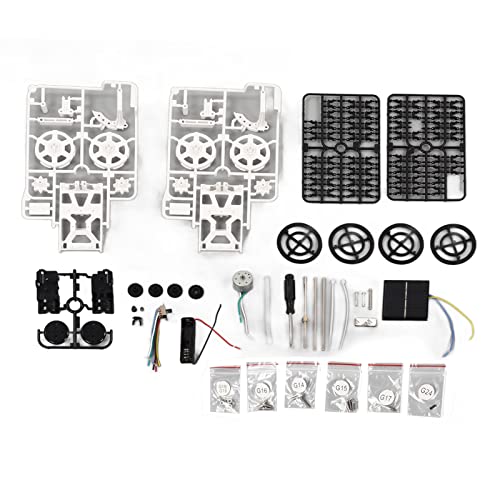 DMLENGOIN Solar angetriebener 4WD -Kletterfahrzeug Auto DIY -Bildungsgebäudespielzeug Weiß weiß von DMLENGOIN