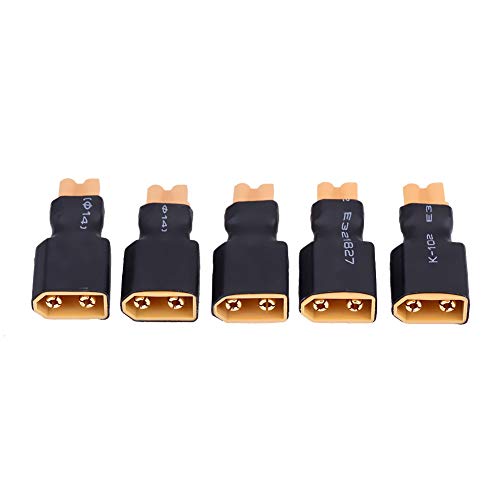 DMLENGOIN XT30 XT60 Connector Adapter Stecker 5PCS -Drohnen -Batteriekonverter Einfach Leichtgewicht RC Zubehör (XT30 Female Head adapted to XT60 Male Head) von DMLENGOIN
