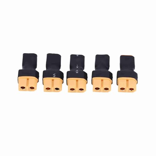 DMLENGOIN XT30 XT60 Connector Adapter Stecker 5PCS -Drohnen -Batteriekonverter Einfach Leichtgewicht RC Zubehör (XT30 Male Adapter XT60 Female) von DMLENGOIN