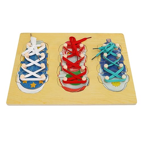 Holzschnürung Schuhspielzeug Bildung kreatives Kleinkind Kinder Lernen, Schnürsenkel -Trainingstafel Kiefernholz zu binden Holzschnürung Schuhspielzeug Bildung kreatives Kleinkind Kinder Lernen, Schnürsenkel -Trainingstafel Kiefernholz zu binden von DMLENGOIN