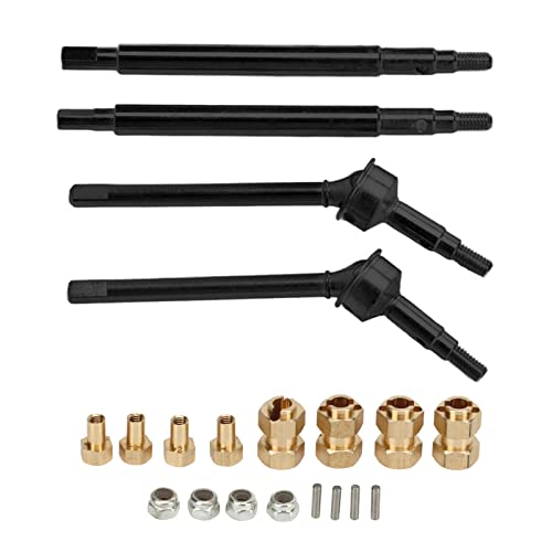 RC -Auto vorne Heck CVD -Antriebswelle Messing -Verlängerungsadapter für Traxxas 1/18 RC -Autos (Schwarz) von DMLENGOIN