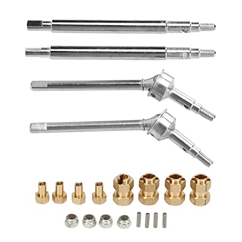 RC -Auto vorne Heck CVD -Antriebswelle Messing -Verlängerungsadapter für Traxxas 1/18 RC -Autos (Silber) von DMLENGOIN