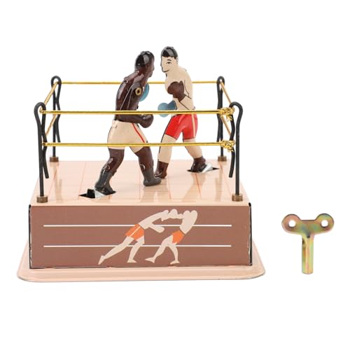 Vintage Clockwork Boxing Toy Interactro Retro Display Eisendekoration von DMLENGOIN