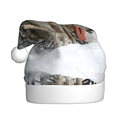 Weihnachtsmütze für Erwachsene aus Plüsch, geeignet für Weihnachts- und Neujahrsfeiern, weich, leicht und taktil. von DMORJ
