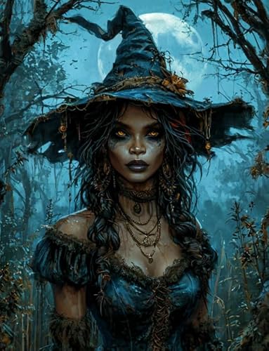 1000 Stück Puzzle - Witchs Illustrations Plakat Picture - Unregelmäßige Puzzle-Teile - Wand Kunst Dekoration - Personalisiertes Herausforderungs Spielzeug Für Erwachsene Xw338Qk von DMQBT