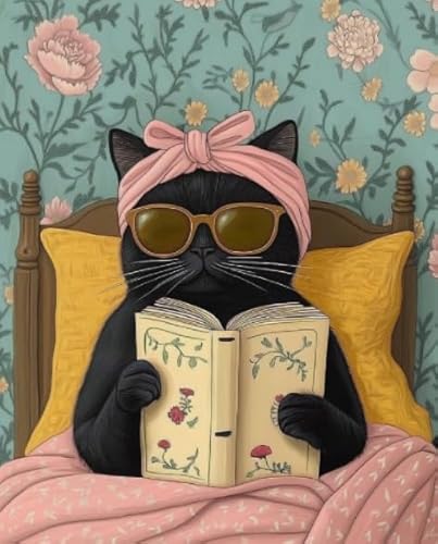 1000 Stücks - Black Abstrakte Kunst Baths Cat - Buntes - Spiele Zum Stressabbau In Der Familie - Lernspielzeug Für Kinder - Elderly Gedächtnis Kognitions Spiels Xw156Qk von DMQBT