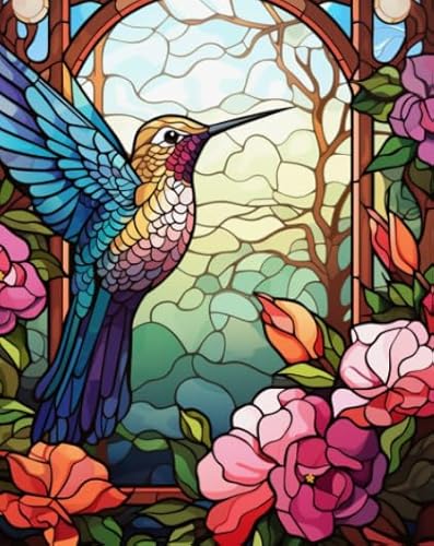 1000 Stücks Puzzle,Buntes Hummingbirds Abstrakte Kunst Birds Paintings,Erwachsene Challenge Game,Elderly Gedächtnis Kognitions Spiels Xw95Qk von DMQBT