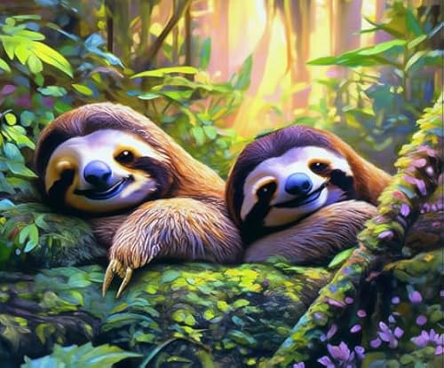 1000 Stücks Puzzle,Sloths Buntes Animal Plakats,Kinderspielzeug Lernspiele Plakats,Elderly Gedächtnis Kognitions Spiel,Home Decoration Xw275Qk von DMQBT