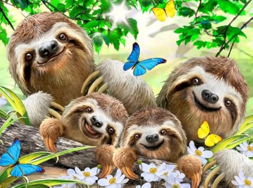 1000 Stücks Puzzle,Sloths Buntes Animal Plakats,Kinderspielzeug Lernspiele Plakats,Elderly Gedächtnis Kognitions Spiel,Home Decoration Xw276Qk von DMQBT