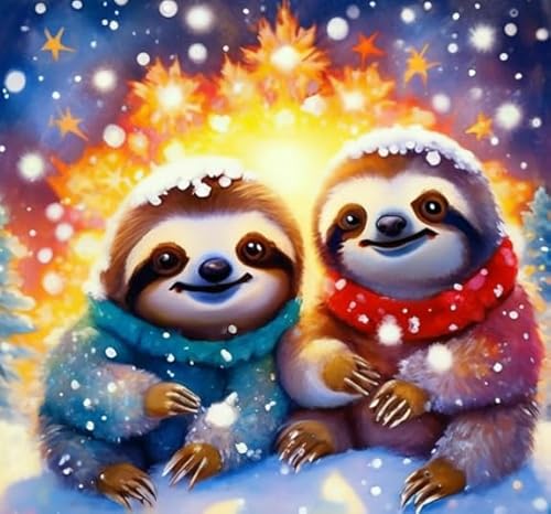1000 Stücks Puzzle - Cute Sloths Animal Abstrakte Kunst Bilder Plakats - Kinderspielzeug Lernspiele - Colour Fun Puzzle Xw36Qk von DMQBT