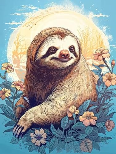 1000 Stücks Puzzle - Cute Sloths Animal Abstrakte Kunst Bilder Plakats - Kinderspielzeug Lernspiele - Colour Fun Puzzle Xw38Qk von DMQBT